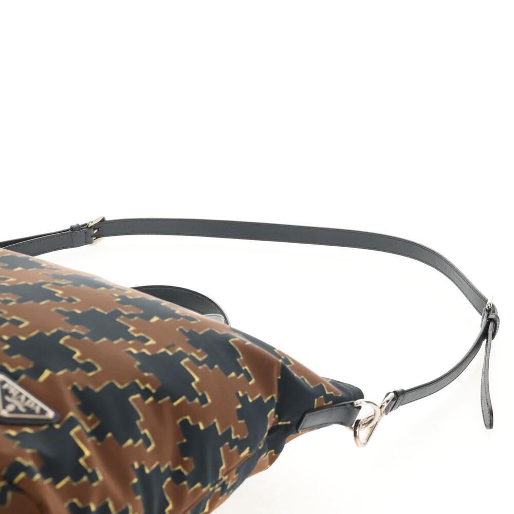 PRADA Hand Bag Nylon 2way Brown Silver Auth 148372 - Picture 16 of 16
